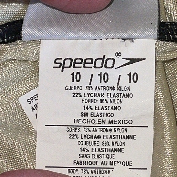 Speedo Black Wide Strap Cross Back One Piece Swimsuit - Picture 6 of 6